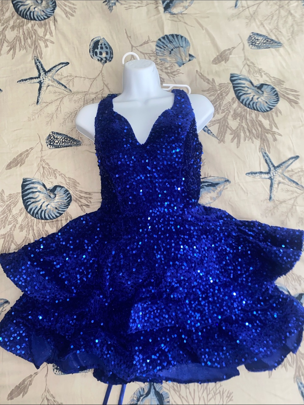 Royal Blue Sequin Party Dress